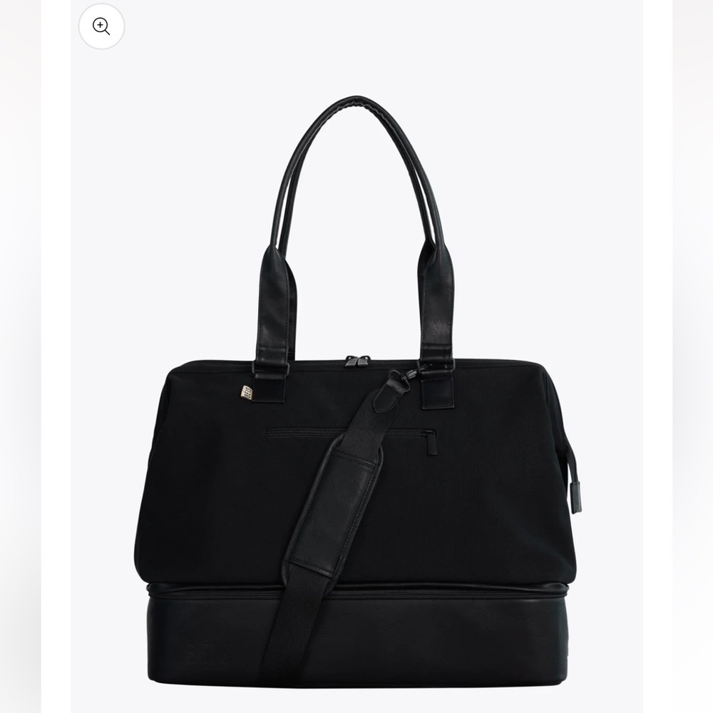 NWT Beis weekender in black in original packaging